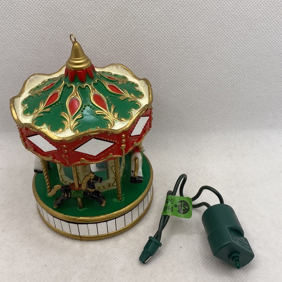 Vintage Noma Ornamotion Carousel Rotating Christmas Tree Ornament Holiday 1989 - Picture 10 of 15